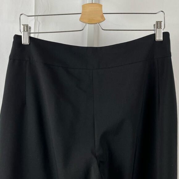 EILEEN FISHER Flat Front Side Zip Pants Wide Leg Trousers Black Size M - Picture 5 of 5